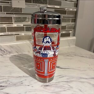 Vintage Hazel Atlas Cocktail Shaker Tony The Bartender with recipes MCM